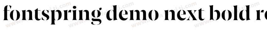 fontspring demo next bold regular字体转换